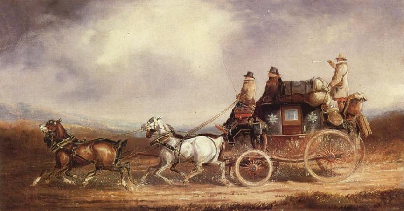Charles Cooper The Edinburgh-London Royal Mail on the Road Spain oil painting art